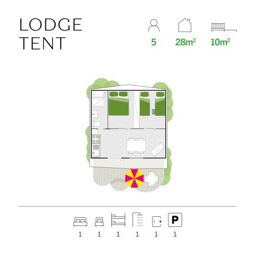 Feriendorf Barricata - Grundriss - Lodge Tent