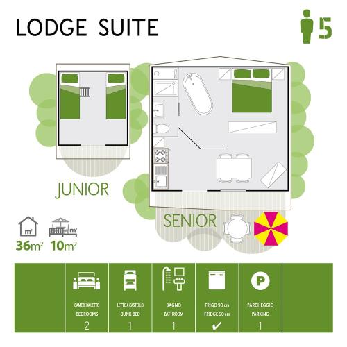 Barricata ferielandsby - bygningsplan - Lodge Suite