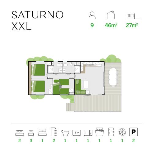 Barricata ferielandsby - bygningsplan - Saturno 3XL