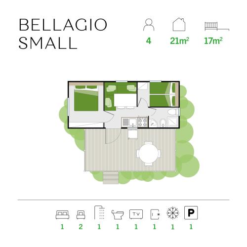 Feriendorf Barricata - Grundriss - Bellagio Small