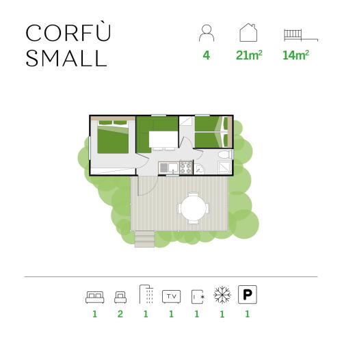 Ośrodek Barricata - plan ośrodka - Corfu Small