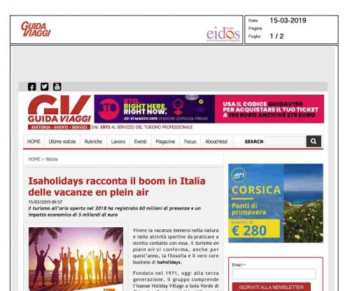 Outdoor vacation boom in Italy: nature, sports, and relaxation for families.